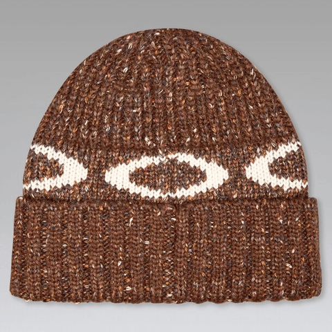 Ellipse ribbed beanie - Dark umber
