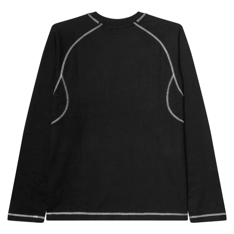 Aaron contrast stitch long sleeve - Black