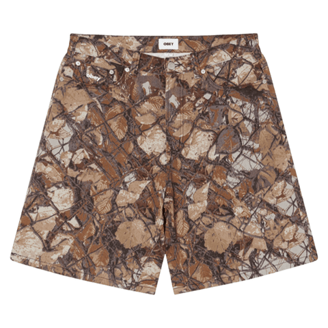Bigwig baggy denim shorts - Fence camo