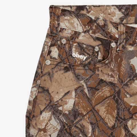 Bigwig baggy denim shorts - Fence camo