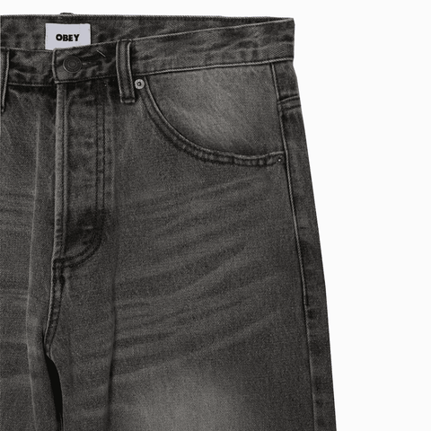 Boxcar straight leg denim pants - Archive grey