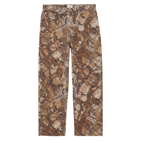 Classic baggy denim pants - Fence camo