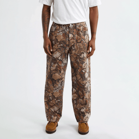 Classic baggy denim pants - Fence camo