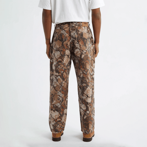 Classic baggy denim pants - Fence camo