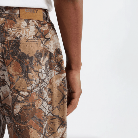 Classic baggy denim pants - Fence camo