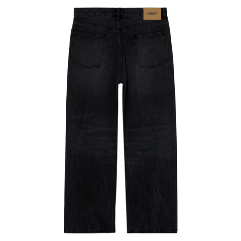 Classic baggy denim pants - Heavy vintage black