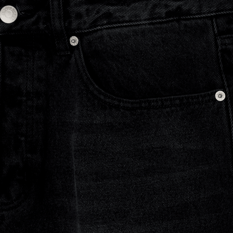 Classic baggy denim pants - Heavy vintage black