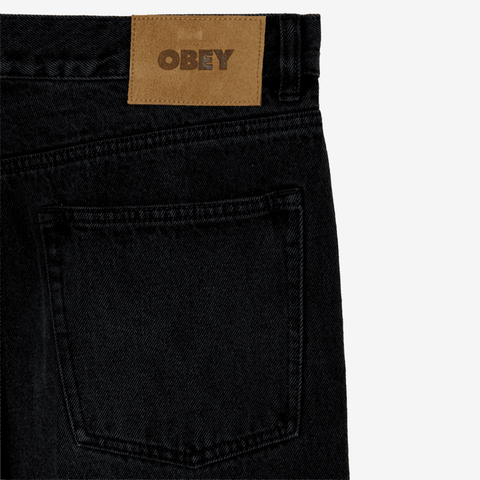Classic baggy denim pants - Heavy vintage black