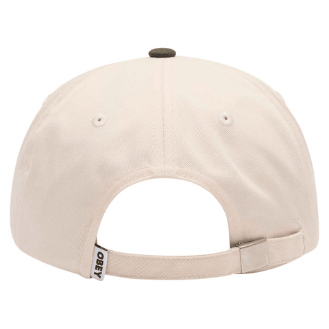 Collegiate 6 panel strapback - Cedar / Unbleached