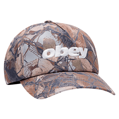 Delta 5 panel strapback hat - Fence camo