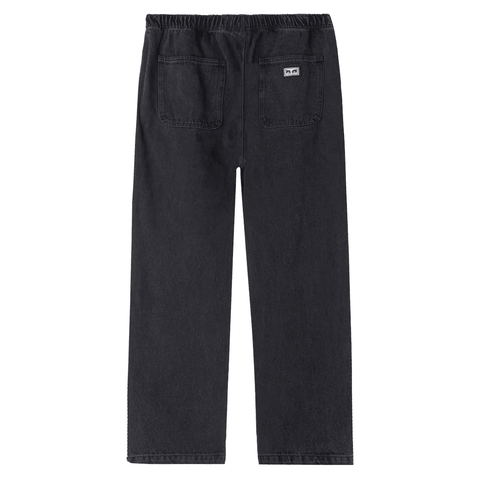 Denim easy pants - Faded black