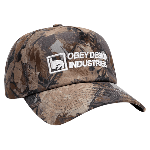 Design industries 5 panel snapback hat - Fence camo