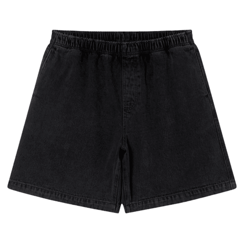 Easy denim shorts - Washed black