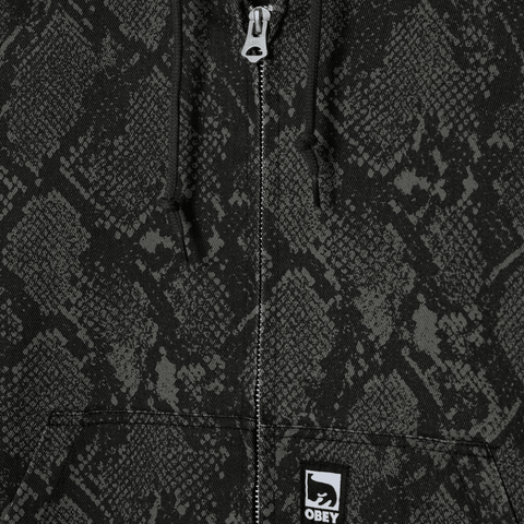 Glen zip up jacket - Grey snake