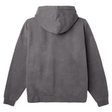 Lowercase zip hoodie - Pigment digital black