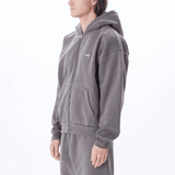 Lowercase zip hoodie - Pigment digital black