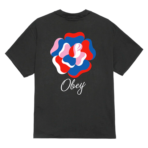 Paper rose t-shirt - Vintage black