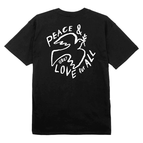 Peace & love for all t-shirt - Black