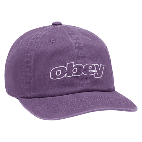 Outline delta 6 panel strapback hat - Pigment purple