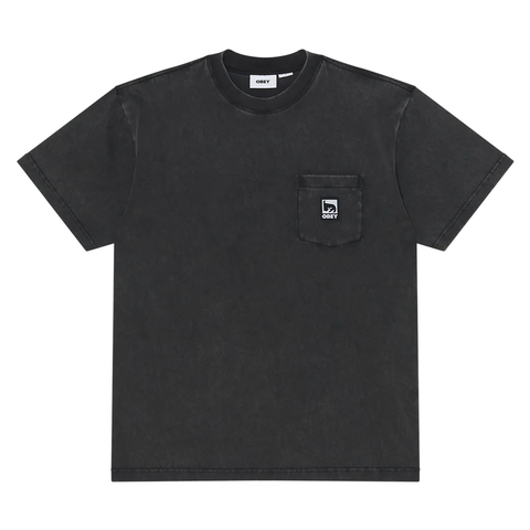 Post pocket t-shirt - Dusty black limo