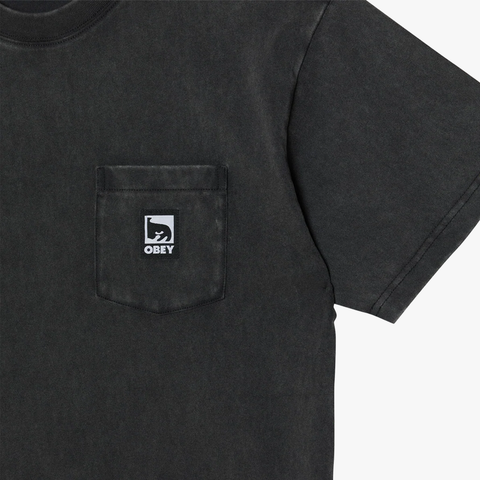 Post pocket t-shirt - Dusty black limo
