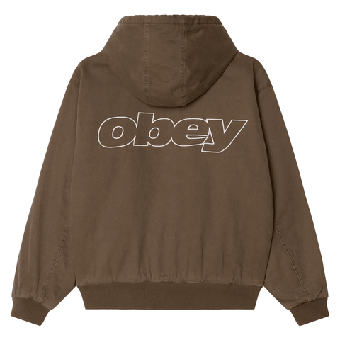 Randy hooded zip up jacket - Wren faded wash