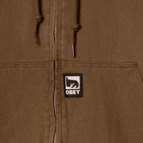 Randy hooded zip up jacket - Wren faded wash