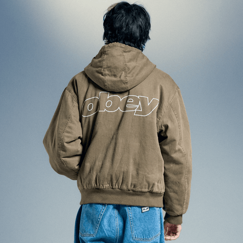 Randy hooded zip up jacket - Wren faded wash