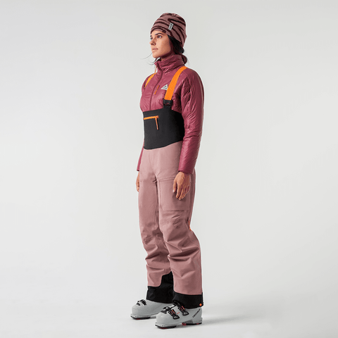 MTN-X Cliff 3L bib women's pants - Light plum