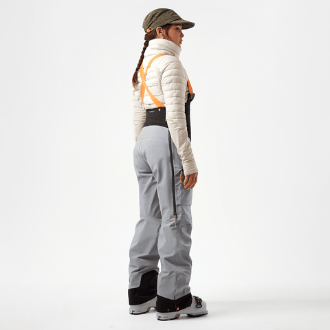 MTN-X Cliff 3L bib women's pants - Light steel blue