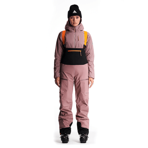 MTN-X Cliff 3L women's bib pants - Light plum