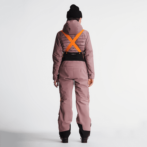 MTN-X Cliff 3L women's bib pants - Light plum