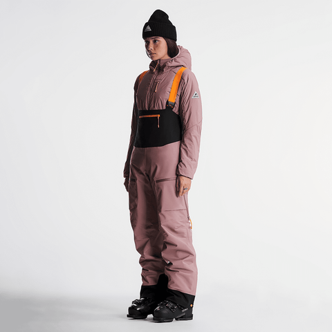 MTN-X Cliff 3L women's bib pants - Light plum