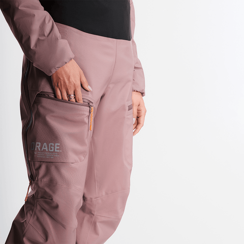 MTN-X Cliff 3L women's bib pants - Light plum