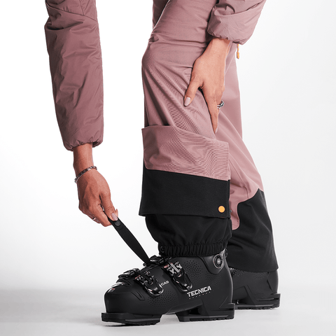 MTN-X Cliff 3L women's bib pants - Light plum