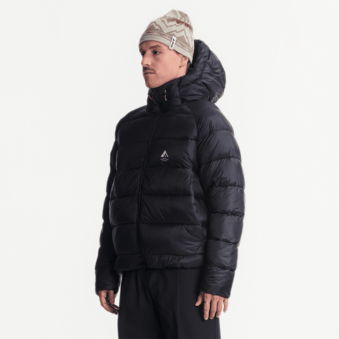 Polar down hooded jacket - Black