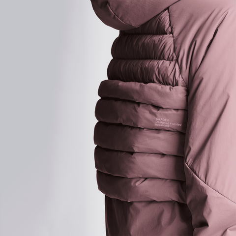 Ravine women's hooded jacket - Light plum