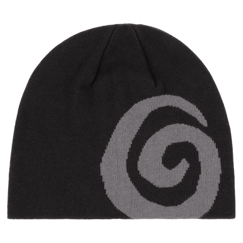 Swirl merino beanie - Black