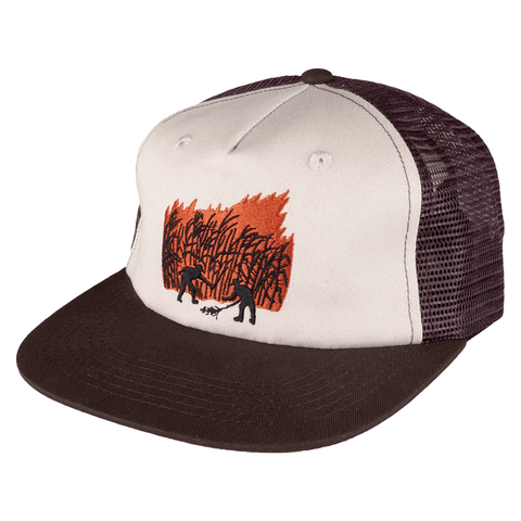 Brush fire workers trucker hat - Chocolate / Off white