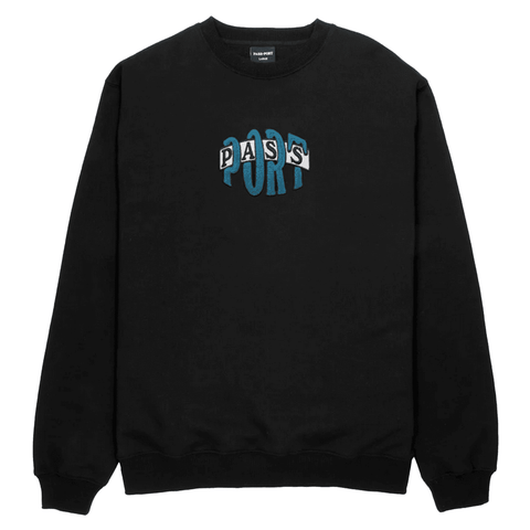 Bulb logo chenille crewneck - Black