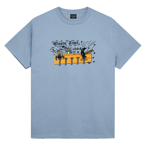 Closing time t-shirt - Washed out blue