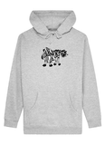 Hoodie Pass~Port Crying cow - Ash heather