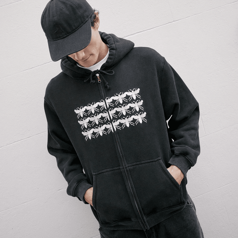 Scissorcraft zip hoodie - Black