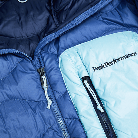 Helium utility down hooded jacket - Summit sky / Snowmelt