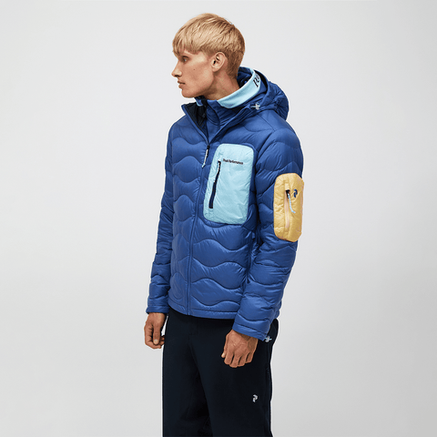 Helium utility down hooded jacket - Summit sky / Snowmelt