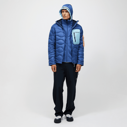 Helium utility down hooded jacket - Summit sky / Snowmelt