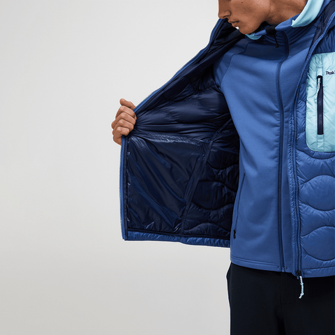 Helium utility down hooded jacket - Summit sky / Snowmelt