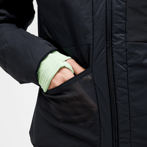 Freelight reversible insulated hooded women's jacket - Black