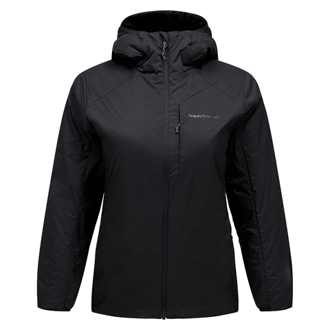Freelight reversible insulated hooded women's jacket - Black