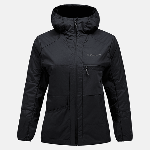 Freelight reversible insulated hooded women's jacket - Black